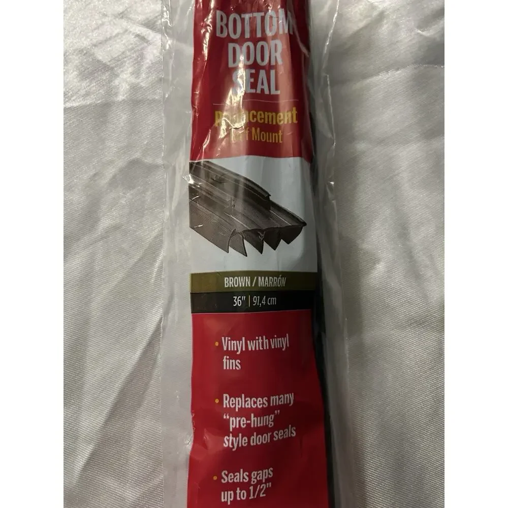 Building Products 36 in Brown Vinyl Concealed Kerf/Channel Fit Under Door Seal